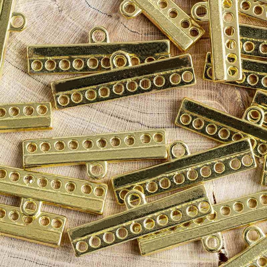 коннектор "шатлен", цвет золото, 28x9x2.5 мм