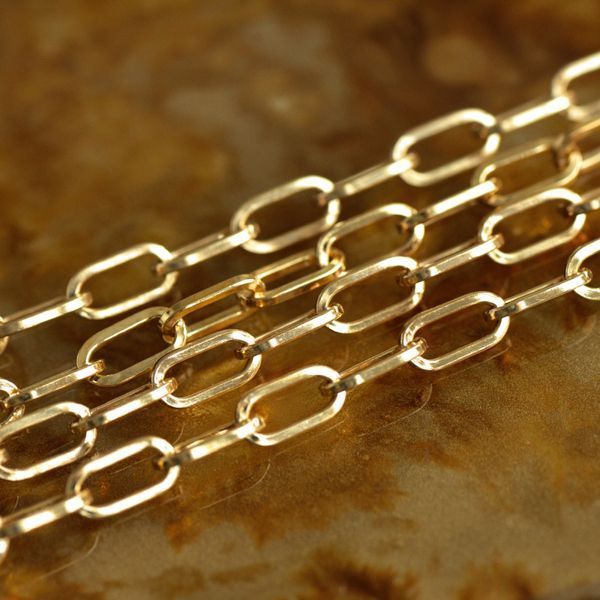 цепочка "скрепка", цвет светлое золото, звено 9.5x4.5x1 мм