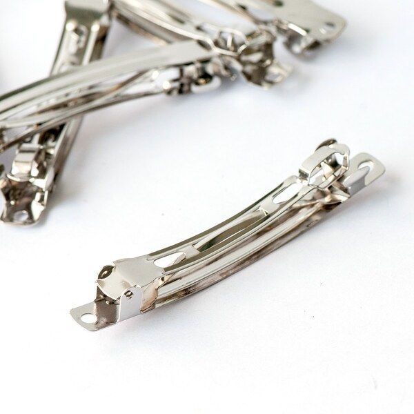 основа для заколки-автомат, цвет платина, 97x10x3 мм