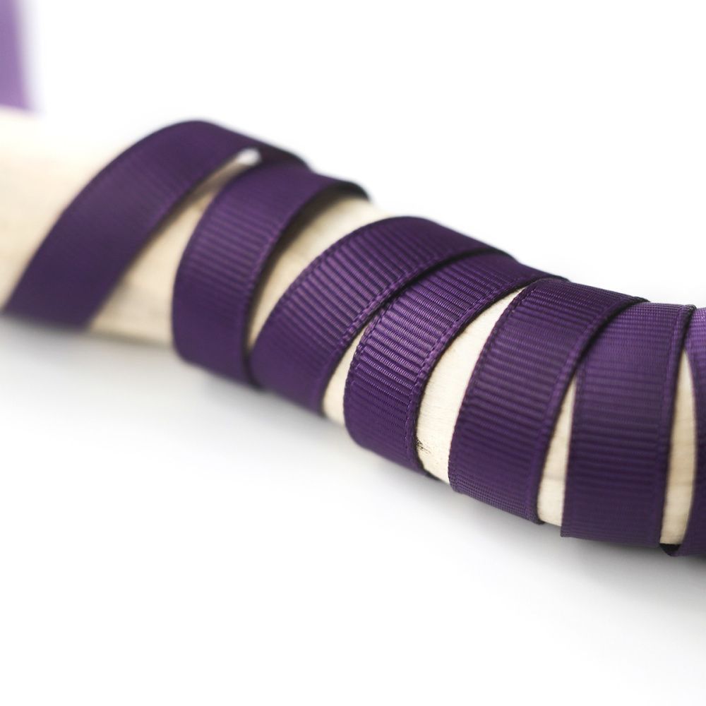 лента репсовая, цвет темно-фиолетовый, ширина 9.5 мм ленты