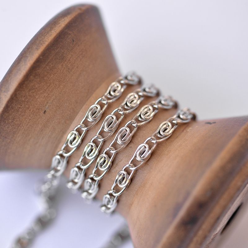 цепочка "мириад", цвет платина, звено 6.5x2.5x1 мм