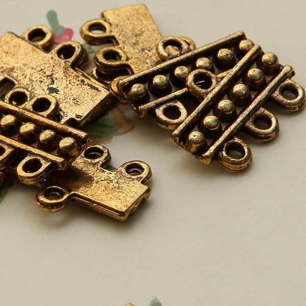 коннектор "планка", цвет античное золото, 19х13х2.5 мм