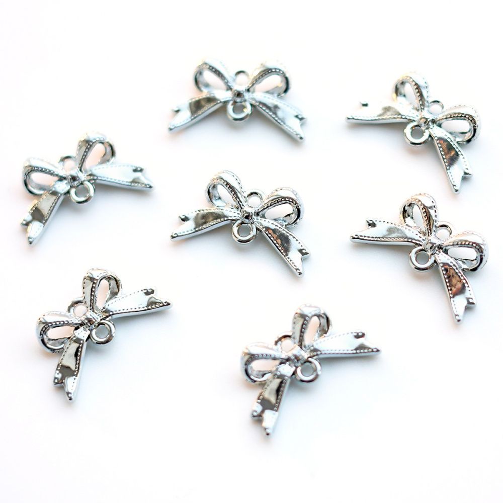 коннектор "бант", цвет платина, 20х12х3.5 мм