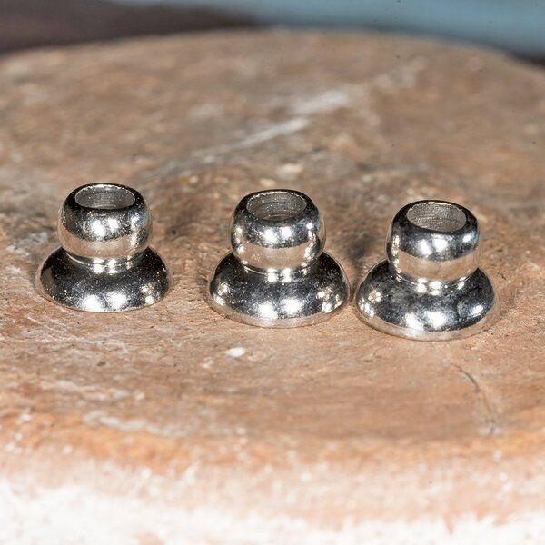 шапочка для бусин "белл", цвет платина, 6х4 мм