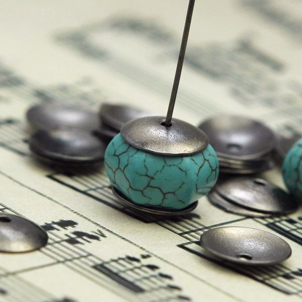 шапочка для бусин "натура", цвет черный, 13х1 мм