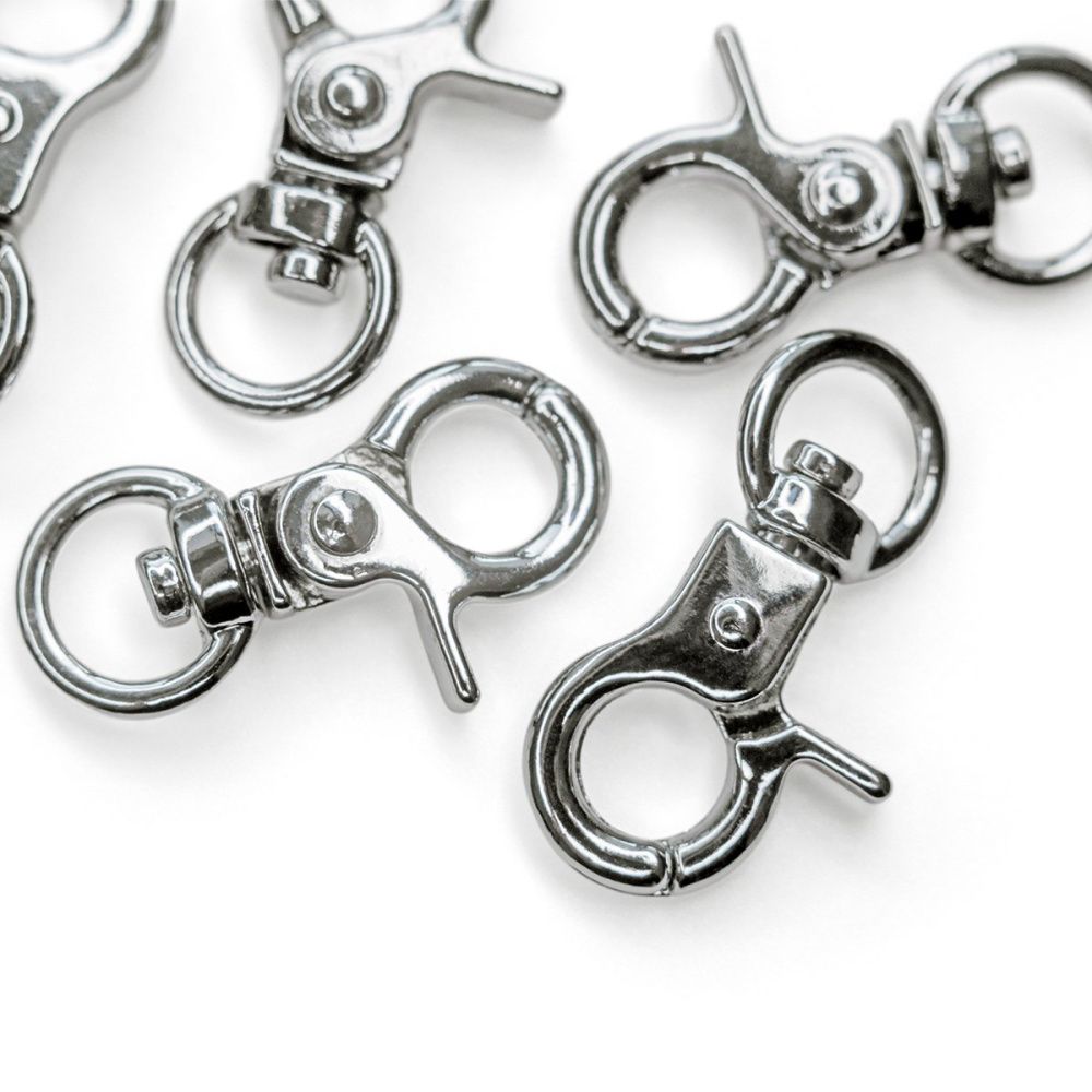 карабин, цвет платина, для брелоков, 30 мм