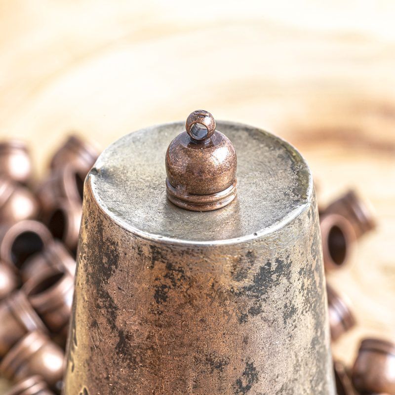 концевик для шнура "белл", цвет красная медь, 10х8 мм