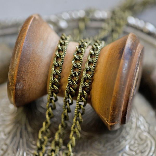 цепочка "мета", цвет античная бронза, звено 6x4x1 мм