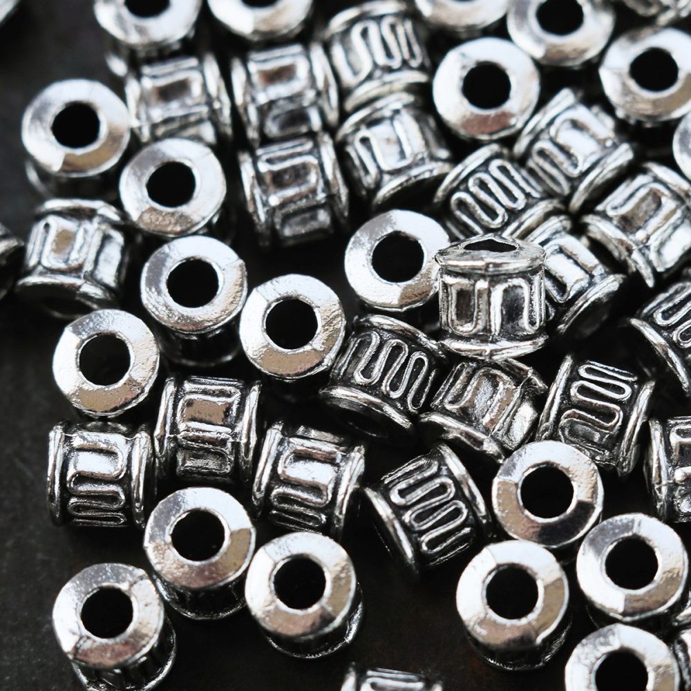 разделитель для бусин "тибет", цвет античное серебро, 5х5 мм