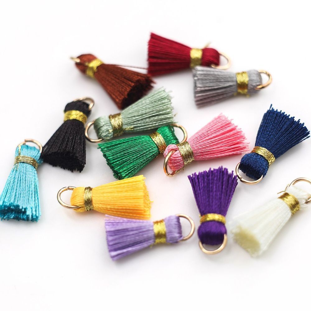 кисточка, поликоттон/латунь, цветовой микс, 20x10x5 мм