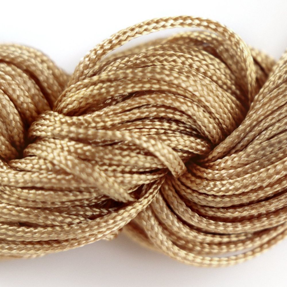 шнур, полиэстер, цвет бежевый, 1 мм, уп 26 м  