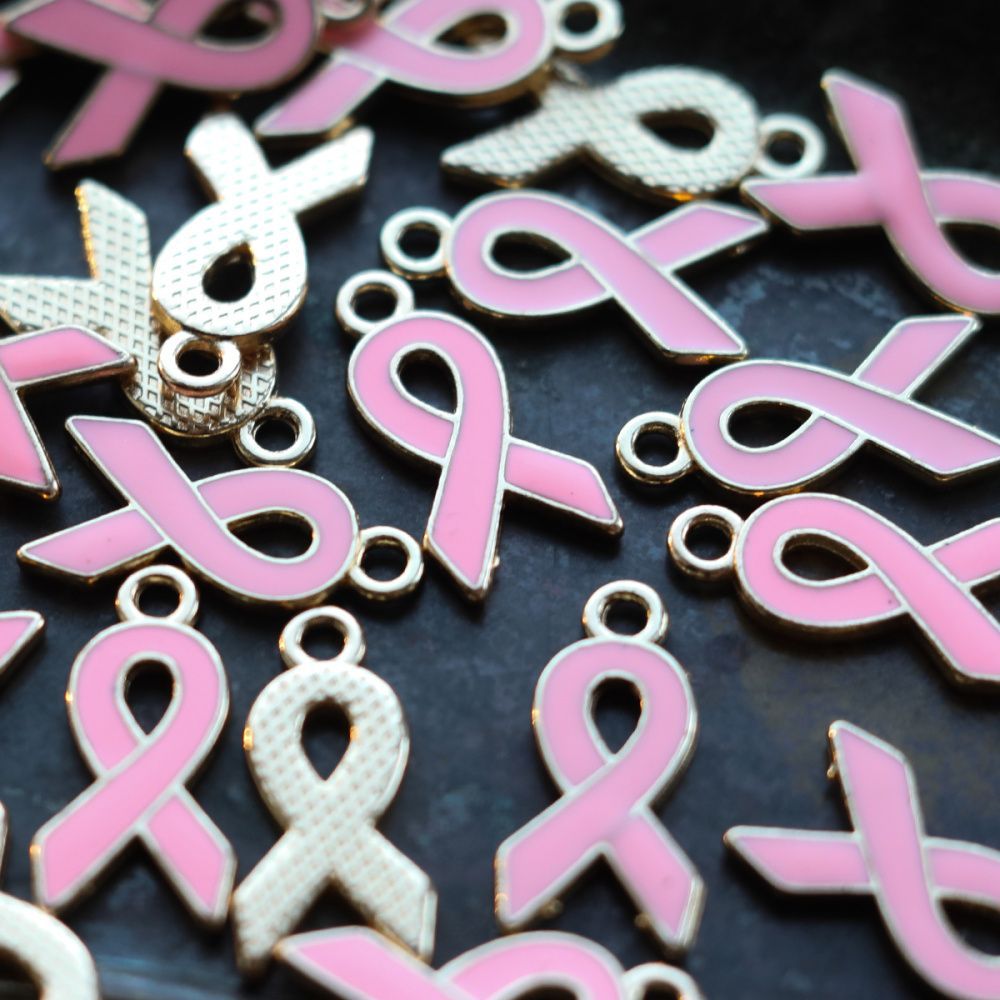 подвеска металлическая "ленточка", эмаль, цвет розовый, 20x10x2 мм