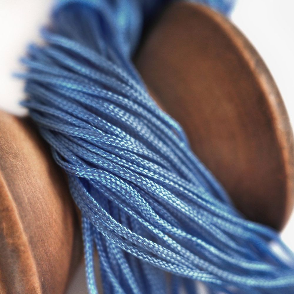 шнур, полиэстер, цвет васильковый, 1 мм, уп 26 м  