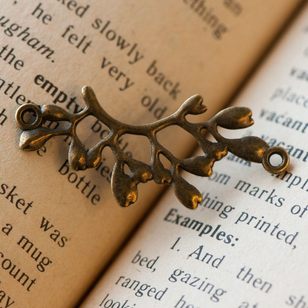 коннектор "веточка", цвет античная бронза, 38х17х2 мм 