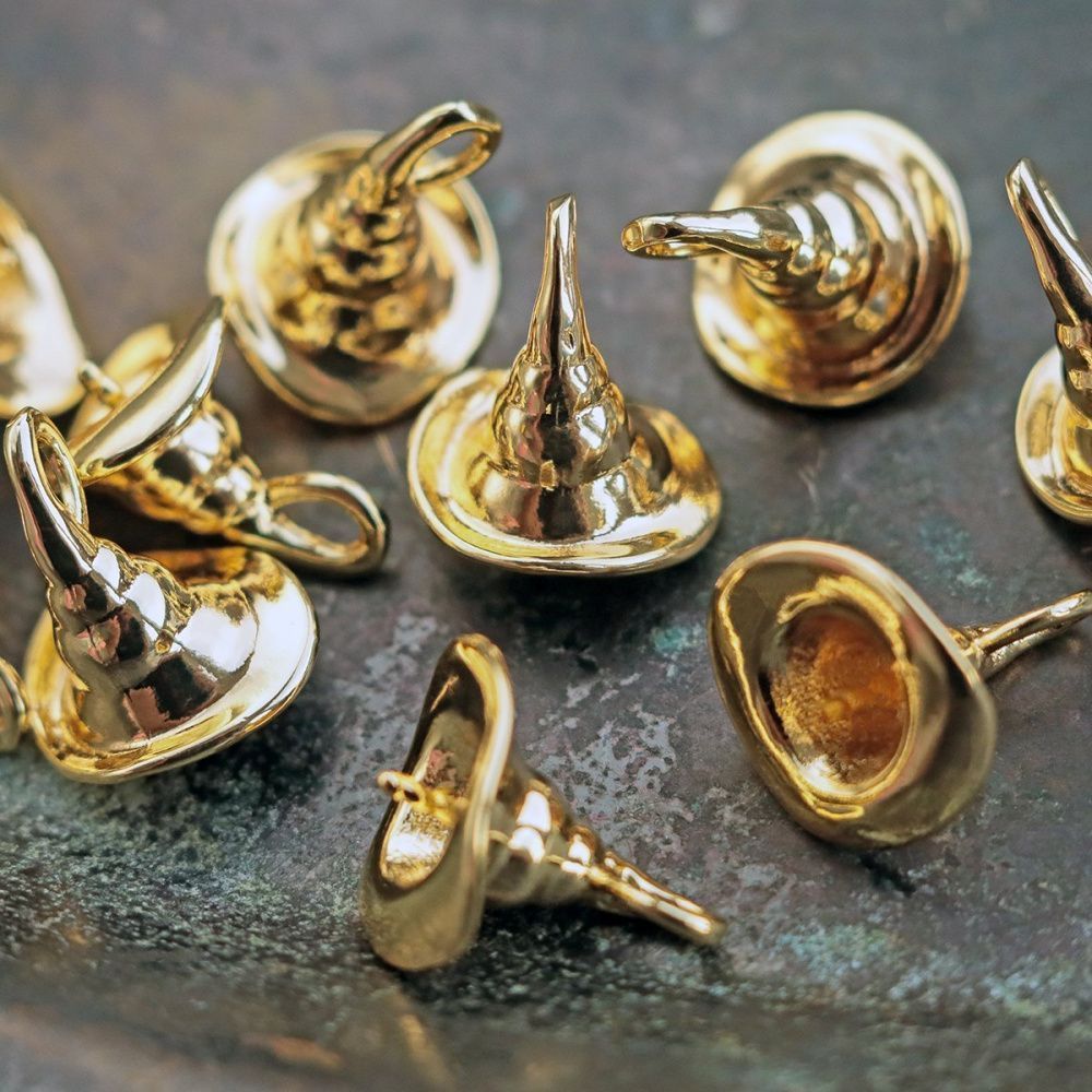 бейл "распределяющая шляпа", цвет золото, 14x13 мм