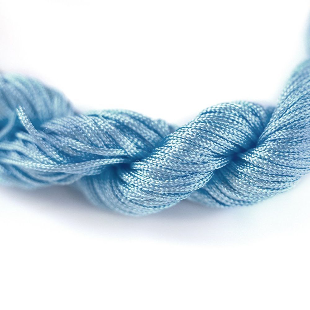 шнур, полиэстер, цвет голубой, 1 мм, уп 26 м  
