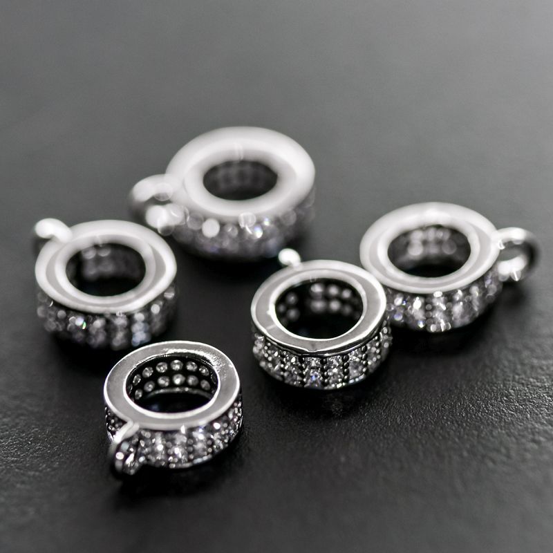 бейл "адель", с цирконием, цвет платина, 10x7.5x3 мм