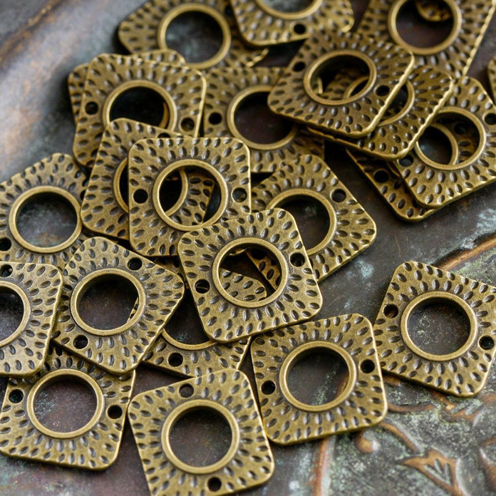 коннектор "тетра", цвет античная бронза, 18x18x2 мм