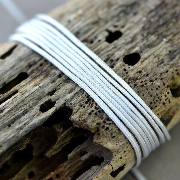 шнур, полиэстер, цвет светло-серый, 1 мм  