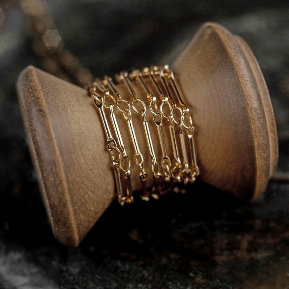 цепочка "линк", позолота, звено 13x2x1.2 мм