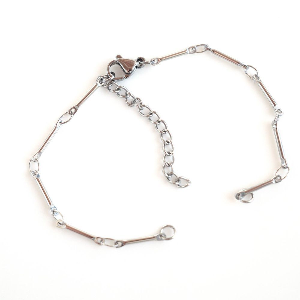 основа для браслета "линк", цвет платина, 20 см