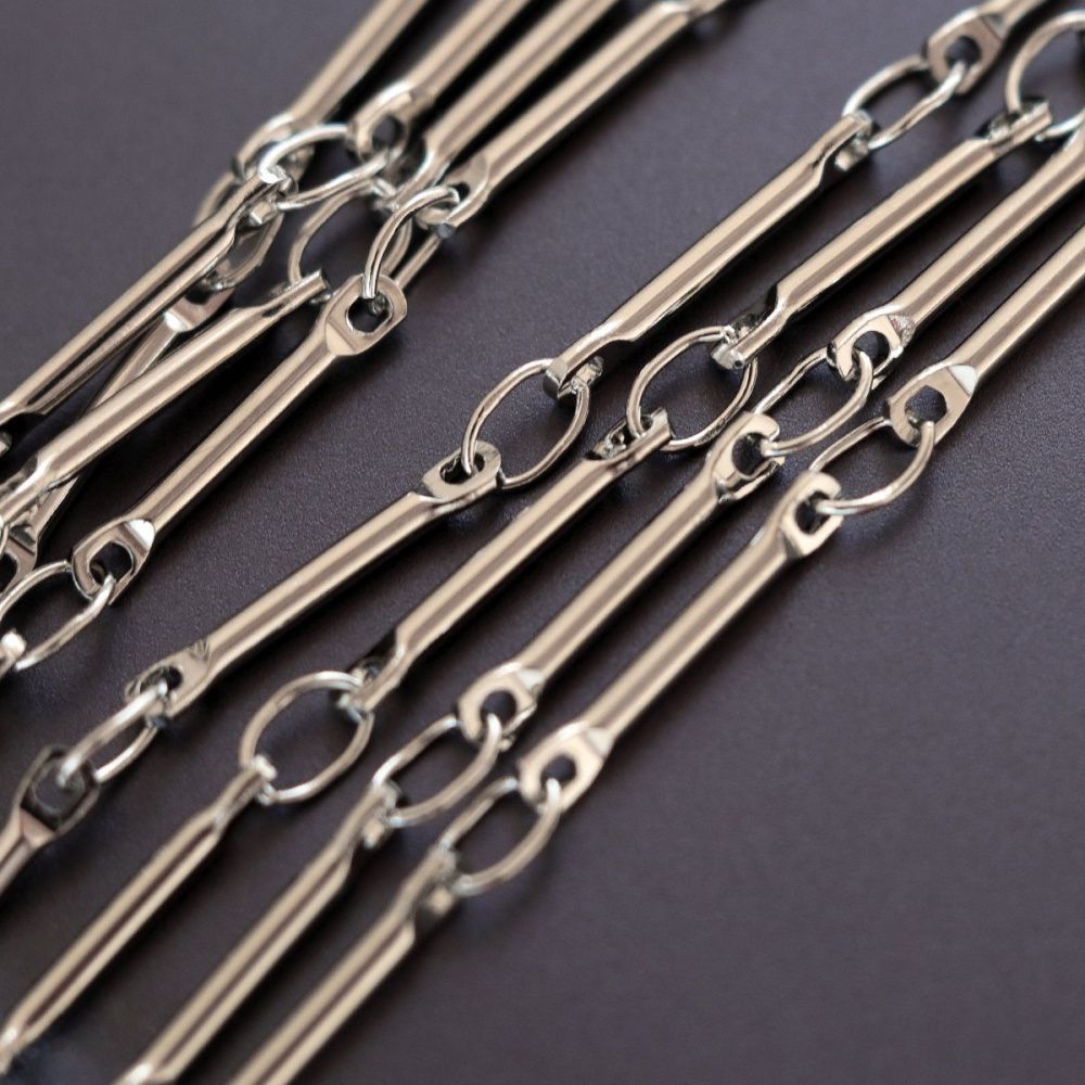 цепочка "линк", покрытие платина, звено 13x2x1.2 мм