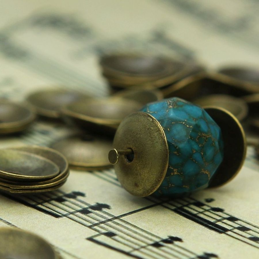 шапочка для бусин "натура", цвет античная бронза, 13х1 мм