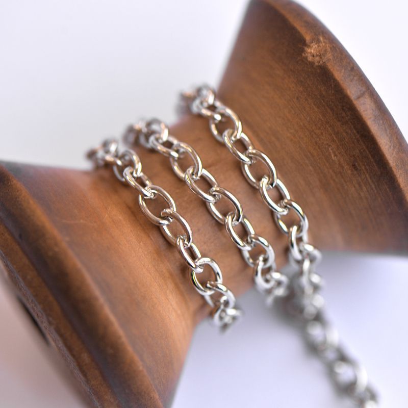 цепочка "кросс", цвет платина, звено 5x3x1 мм