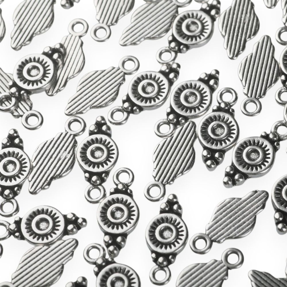 подвеска металл "митра", цвет античное серебро, 16x7x1.5 мм