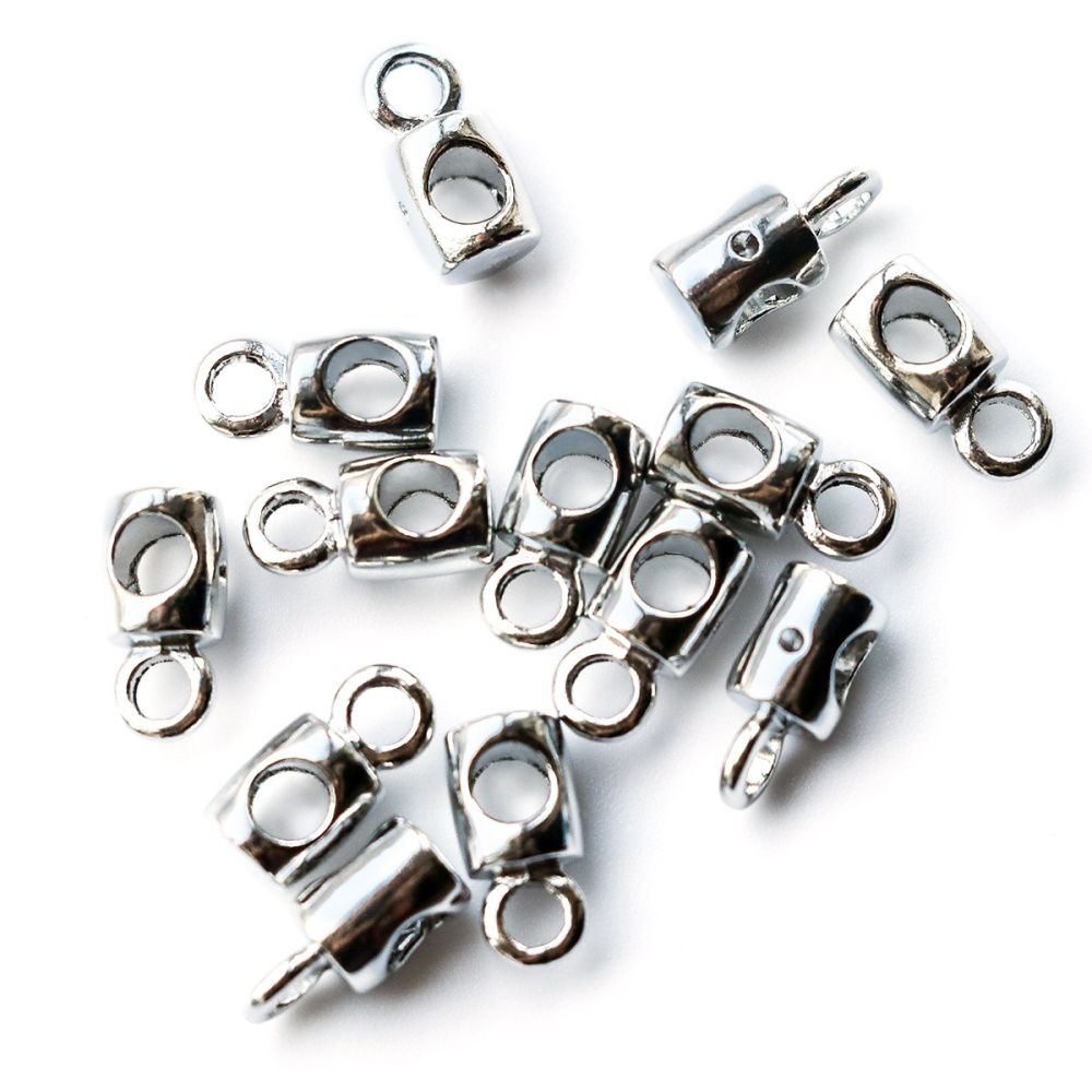 бейл "гирька", цвет платина, 12x6x7 мм