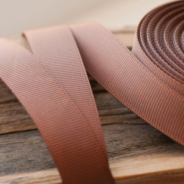 лента репсовая, цвет коричневый, ширина 20 мм ленты