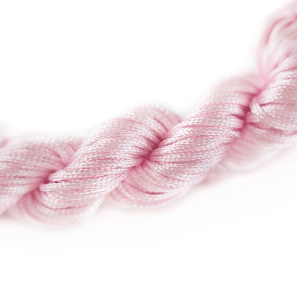 шнур, полиэстер, цвет розовый, 1 мм, уп 26 м  