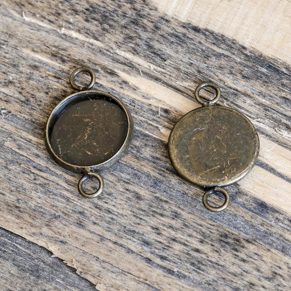 коннектор-сеттинг "лима", цвет античная бронза, 22x14x2 мм