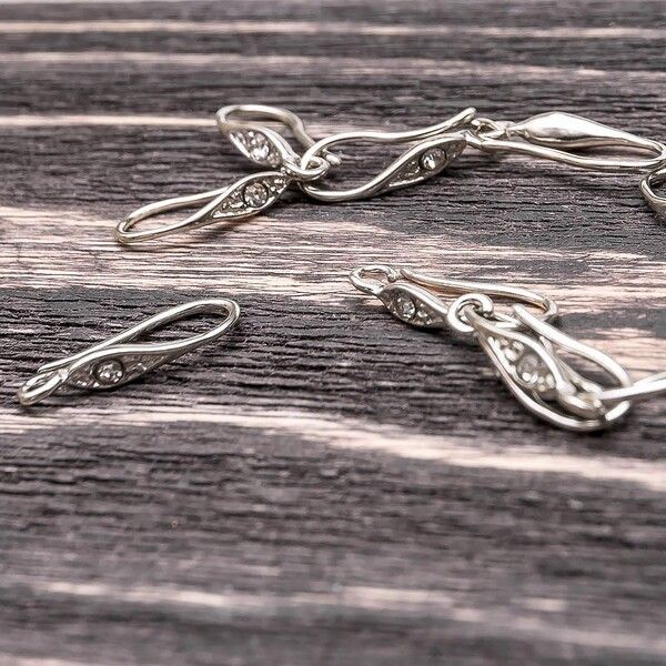 швензы "дроп", цвет платина, 17x7x3 мм