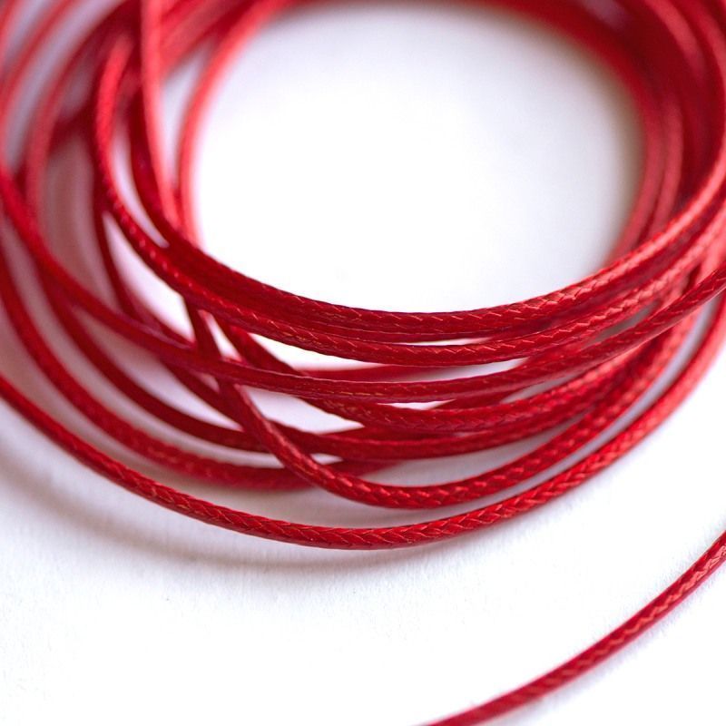 шнур, полиэстер, цвет красный, 1 мм  
