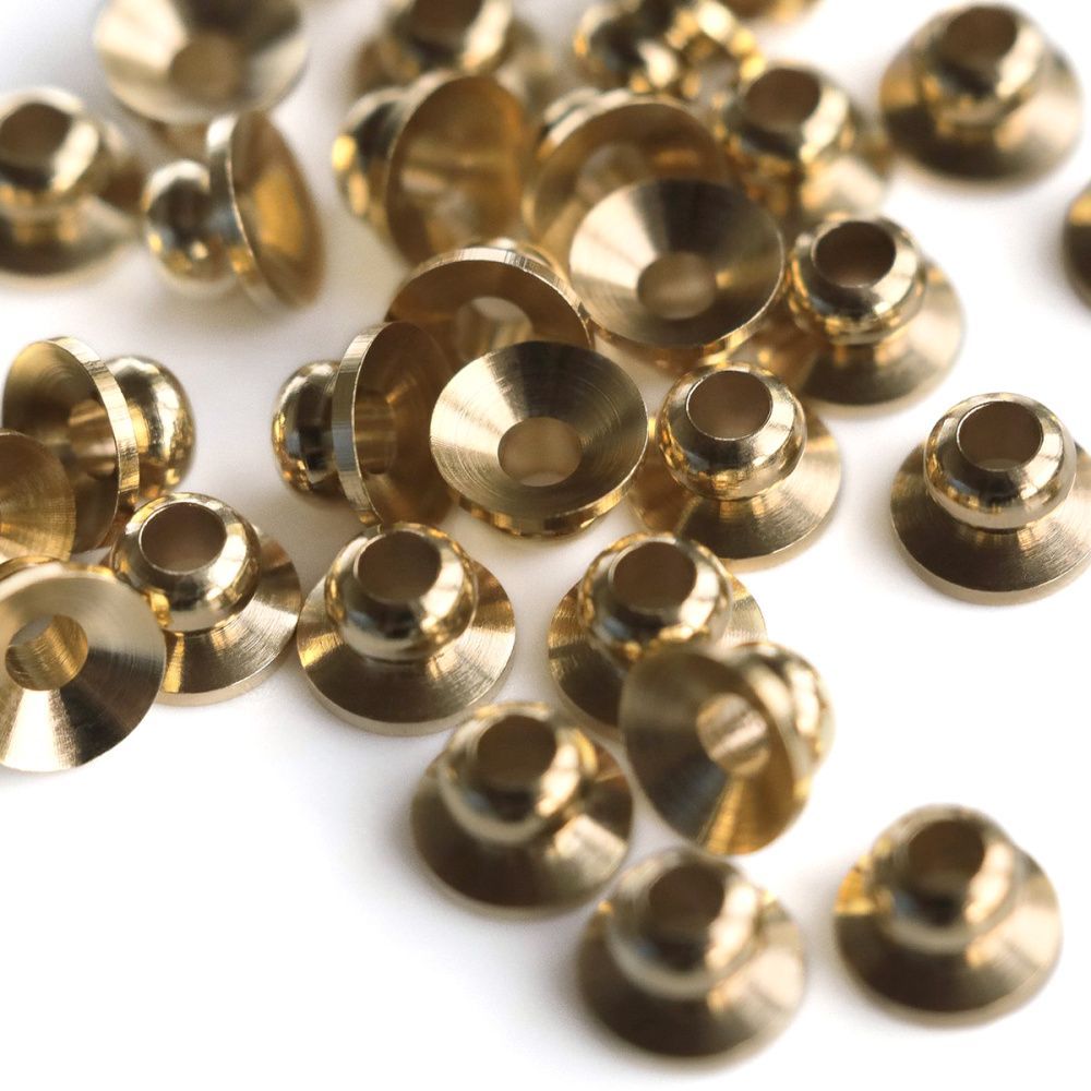 шапочка для бусин "белл", позолота, 5x3 мм