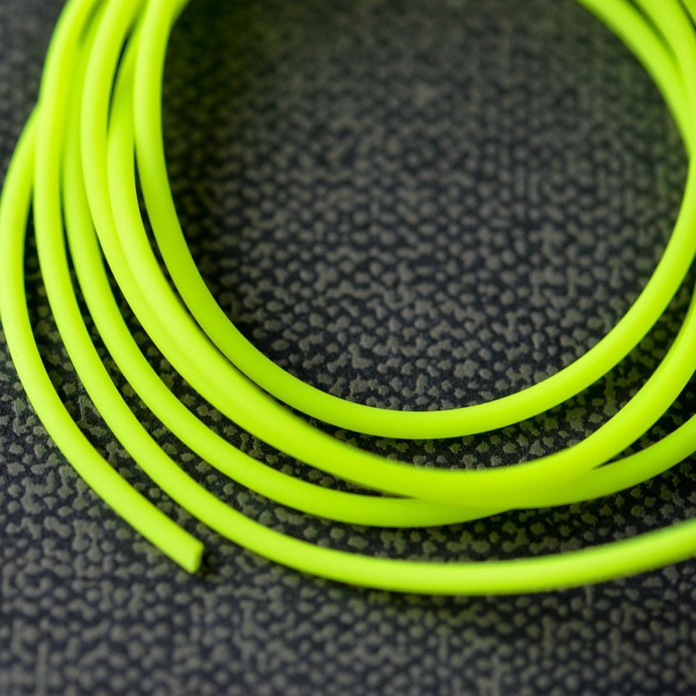 шнур резиновый, с отверстием, цвет желтый неон, 2 мм