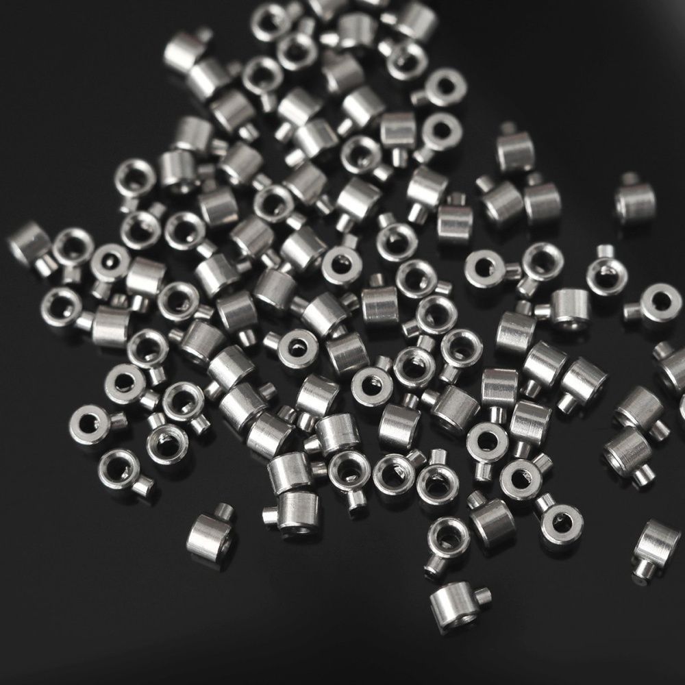 кримп стальной "one touch", цвет стальной, 4x3x2.5 мм