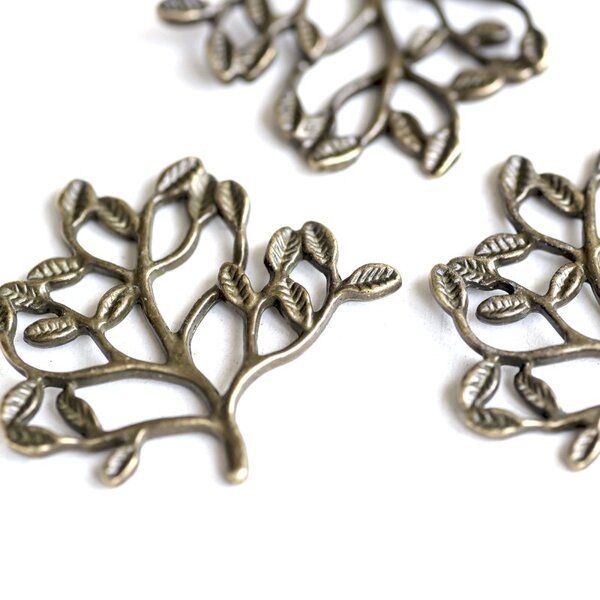 коннектор "дерево", цвет античная бронза, 30.5x32x2 мм