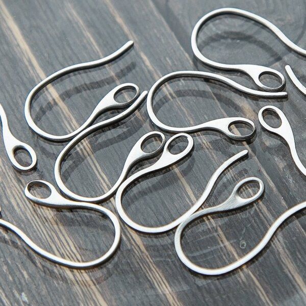 швензы "холли", сталь гипоаллергенная, цвет платина, 21.5x11x1 мм