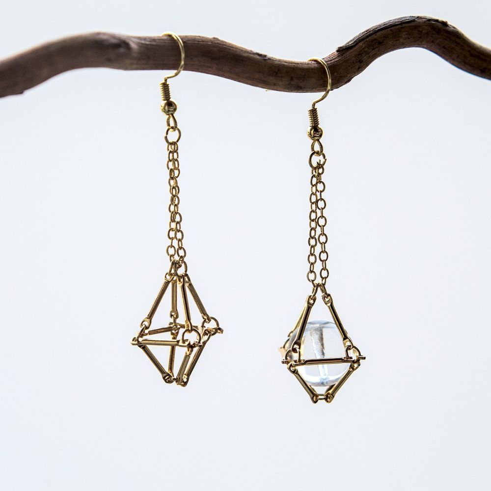 швензы "баскет", цвет золото, 65 мм