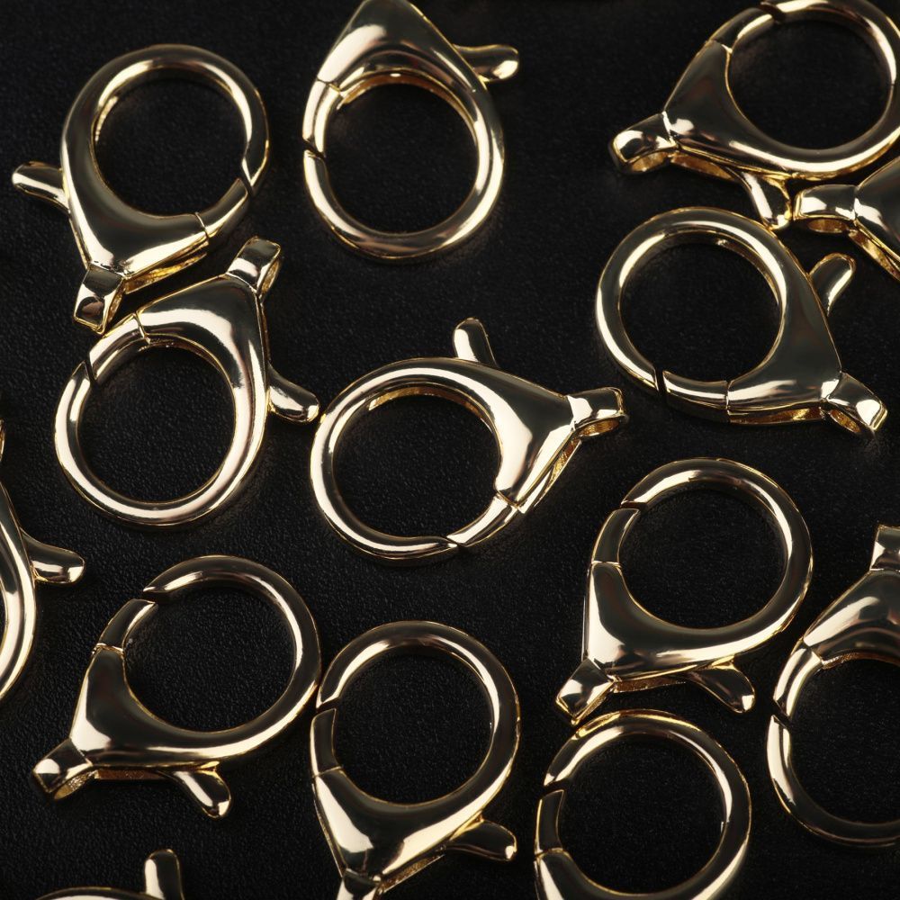 замочек-лобстер, позолота, 20x15x4.5 мм