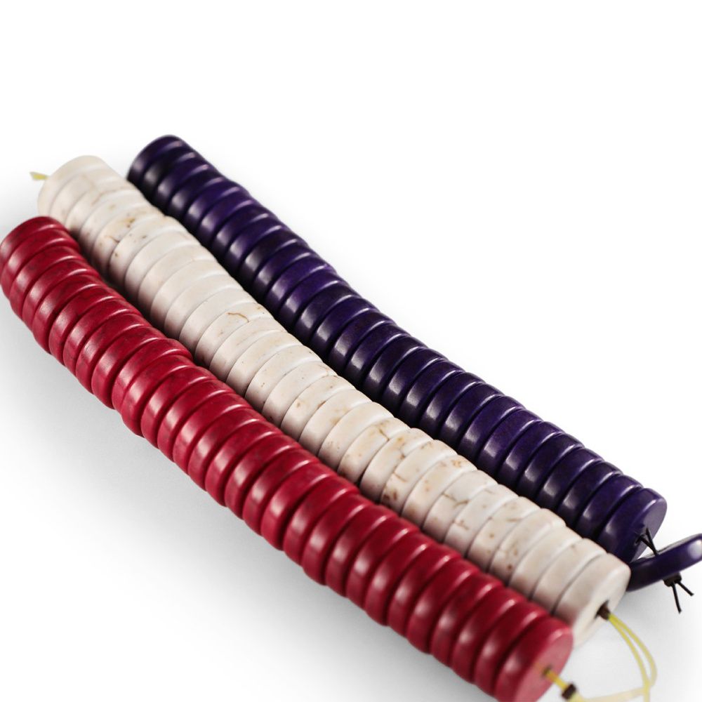 бусина говлит синтетический "хейши", рондель, цветовой микс, 12х3 мм