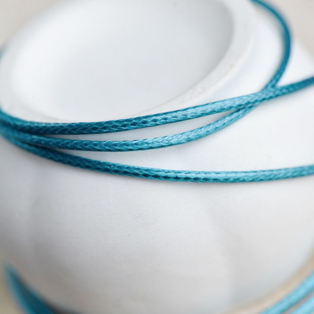 шнур вощеный, цвет бирюзовый, 2 мм