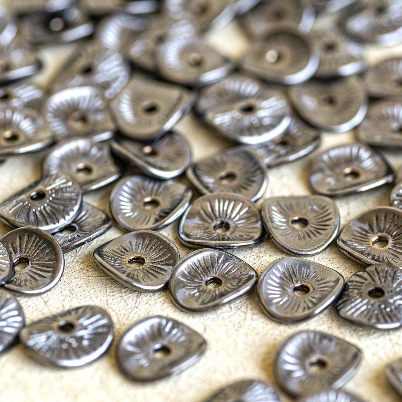 разделитель для бусин "рондо", цвет черный, 10x9x1 мм