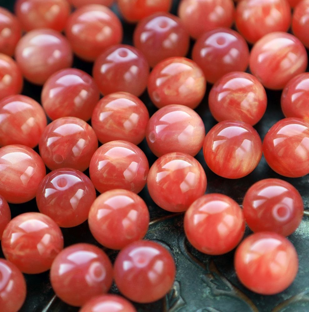 бусина, смола, имитация кошачьего глаза, цвет красный, 12 мм