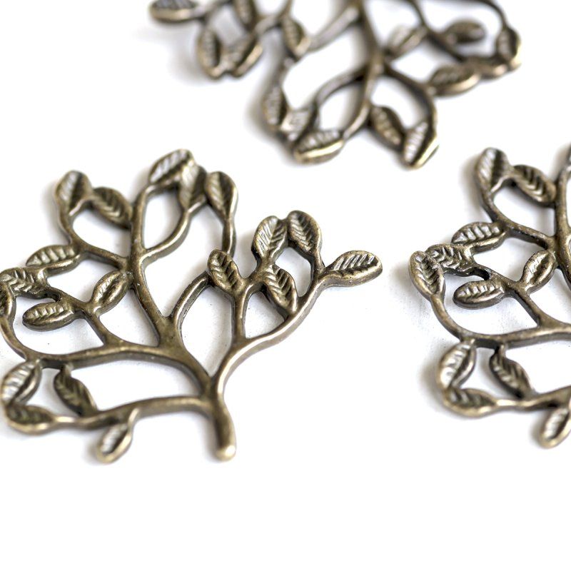 коннектор "дерево", цвет античная бронза, 30.5x32x2 мм