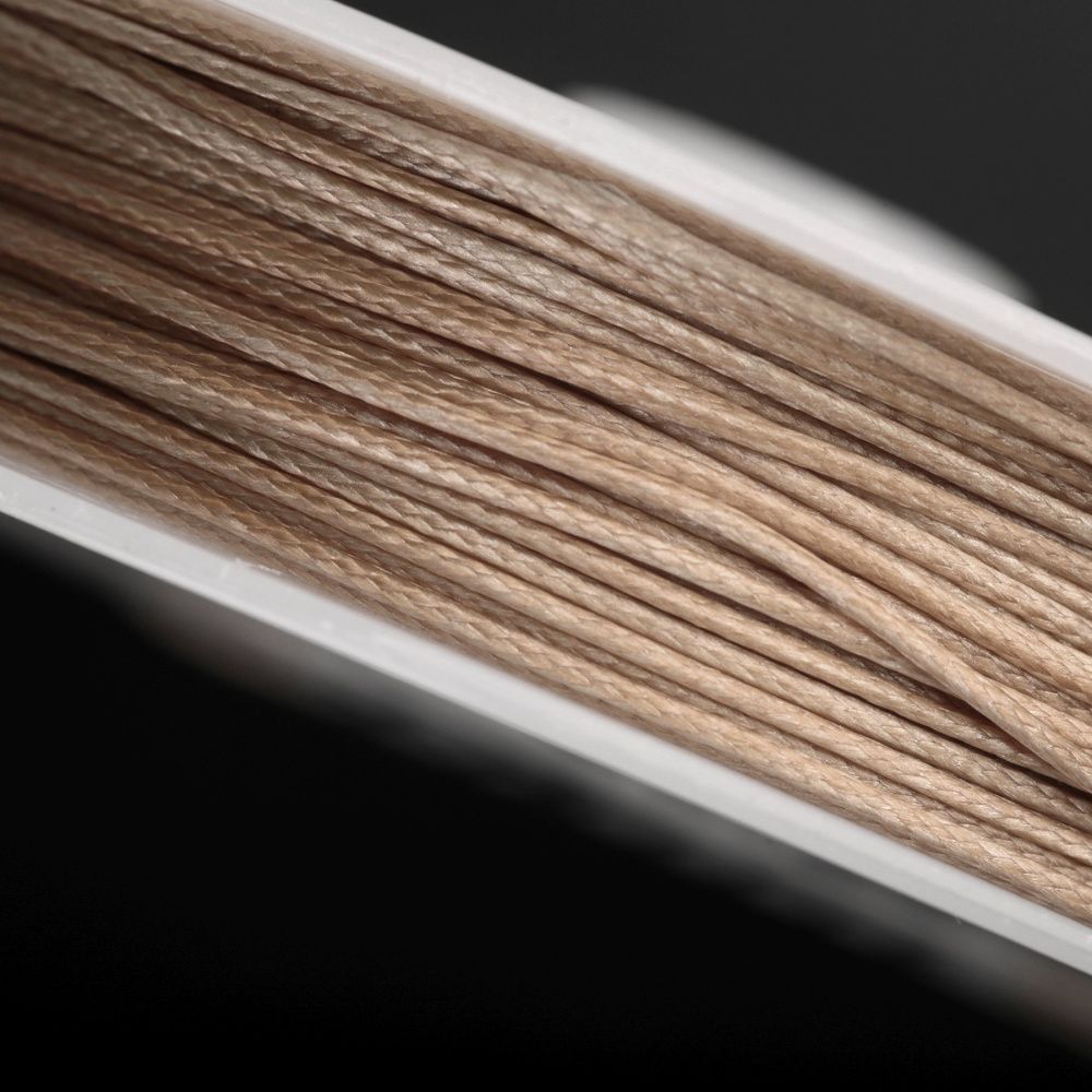 шнур вощеный, цвет темно-бежевый, 0.5-0.8 мм