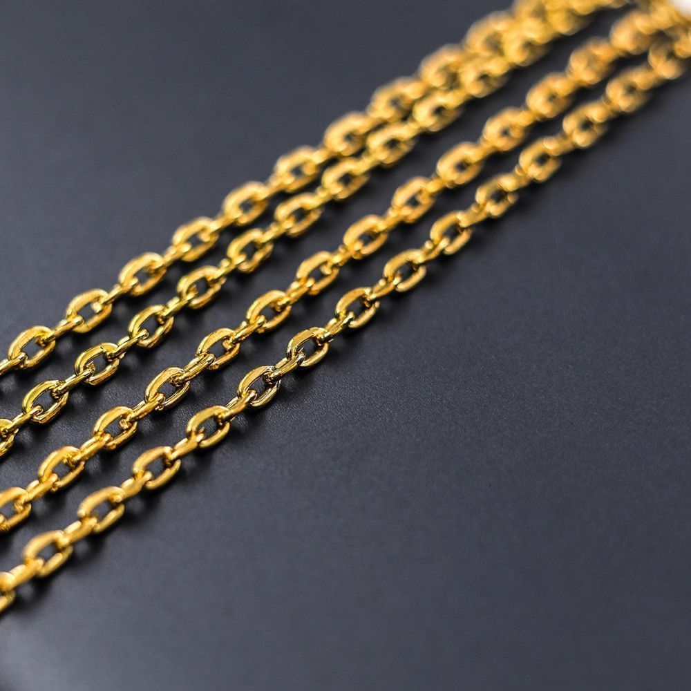 цепочка "овал", цвет золото, звено 3х2х0.5 мм