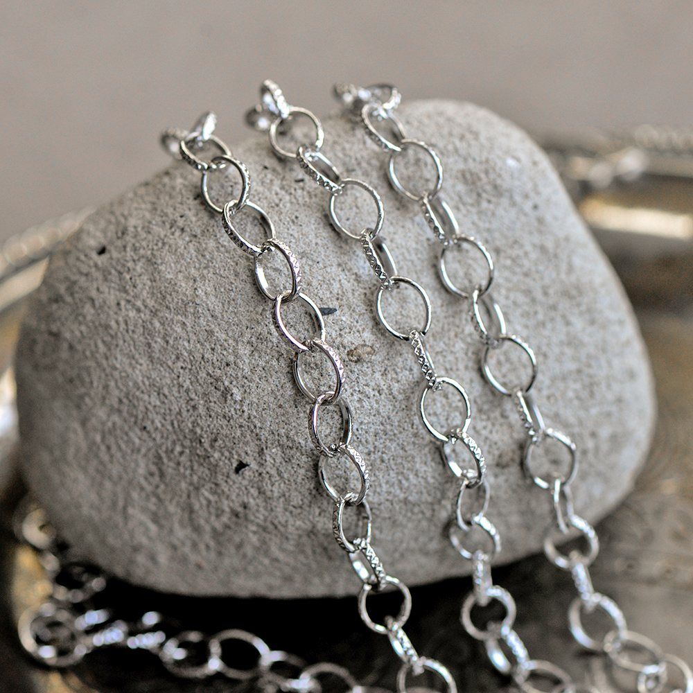 цепочка "даймонд", цвет платина, звено 8x6x1 мм